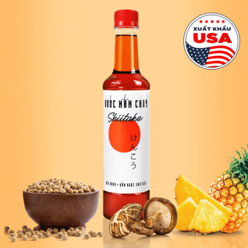 [THÙNG 6 CHAI] Nước mắm chay Shiitake 525ML - Làng Chài Xưa - Ảnh 4