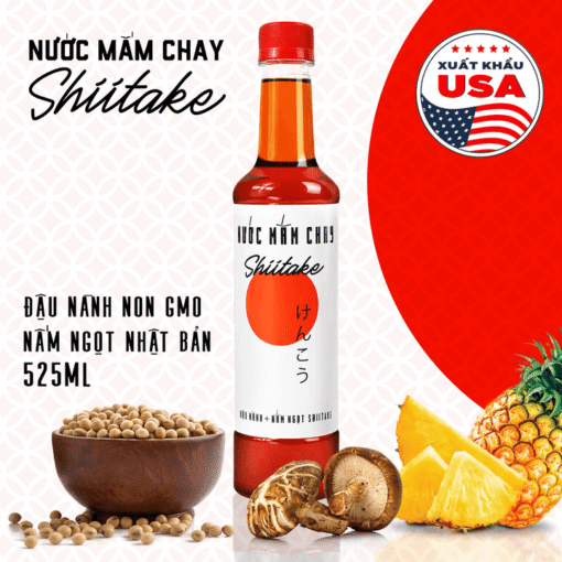 [THÙNG 6 CHAI] Nước mắm chay Shiitake 525ML - Làng Chài Xưa - Ảnh 7