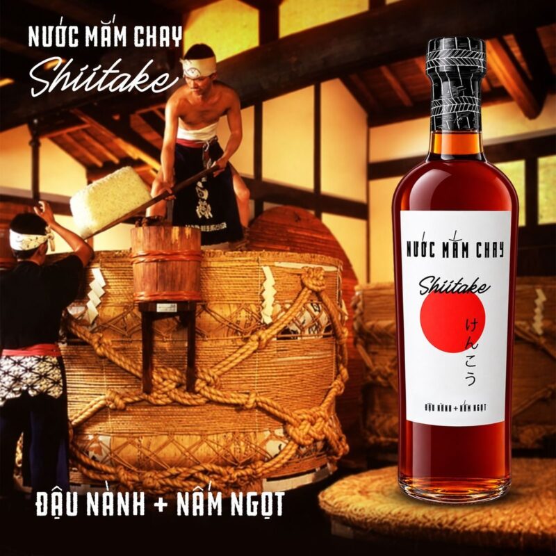 Nước Mắm Chay Shiitake Làng Chài Xưa Chai Thủy Tinh 500ml
