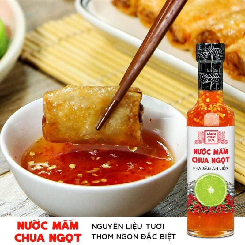Combo 4 Chai Nước Chấm Pha Sẵn (Mắm Nêm, Nước Mắm Chua Ngọt, Nước Mắm Gừng, Nước Mắm Me) Làng Chài Xưa Nguyên Liệu Tươi 9 nuoc mam chua ngot cao cap 300g 1 2