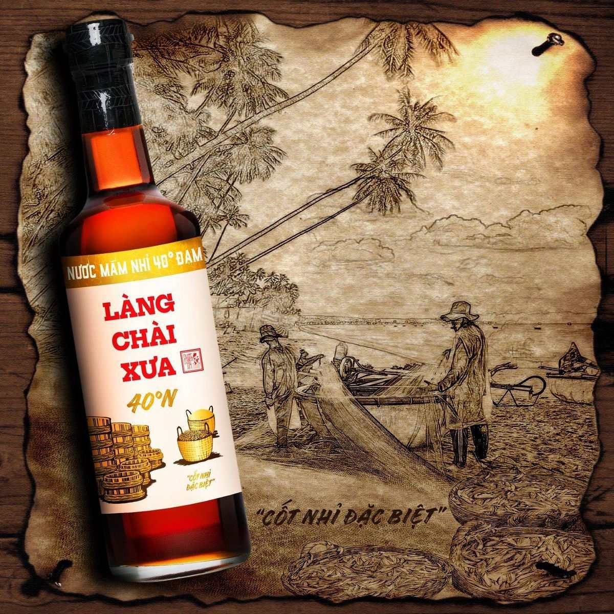 Nước Mắm Nhỉ Làng Chài Xưa Nhãn Vàng 40N 500ml Chai Thủy Tinh 6 Nước Mắm Nhỉ Làng Chài Xưa Nhãn Vàng 40N 500ml Chai Thủy Tinh - ảnh sản phẩm