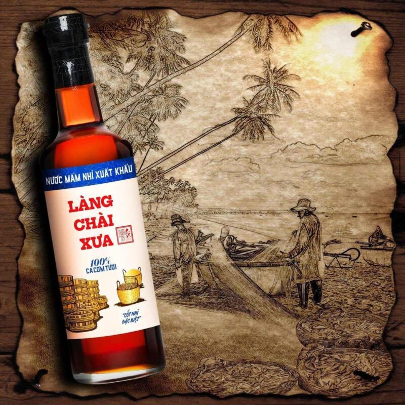 Nước Mắm Nhỉ Làng Chài Xưa Nhãn Xanh 500ml Chai Thủy Tinh - ảnh sản phẩm