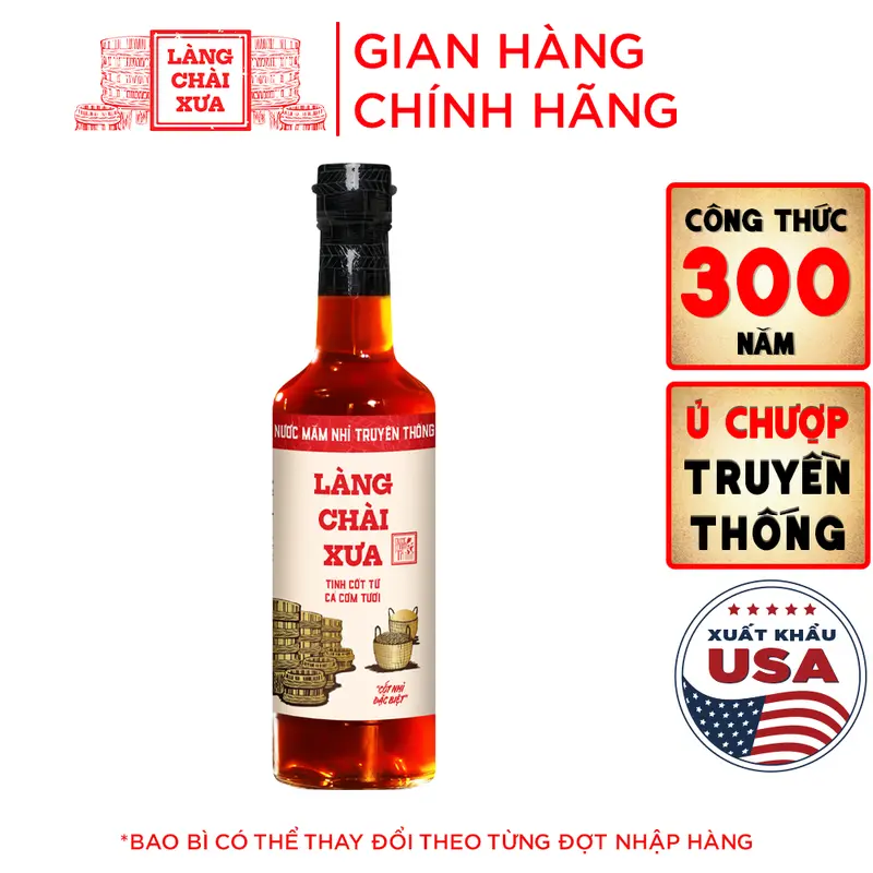 Nước Mắm Nhỉ Truyền Thống Nhãn Đỏ 500ml - Làng Chài Xưa