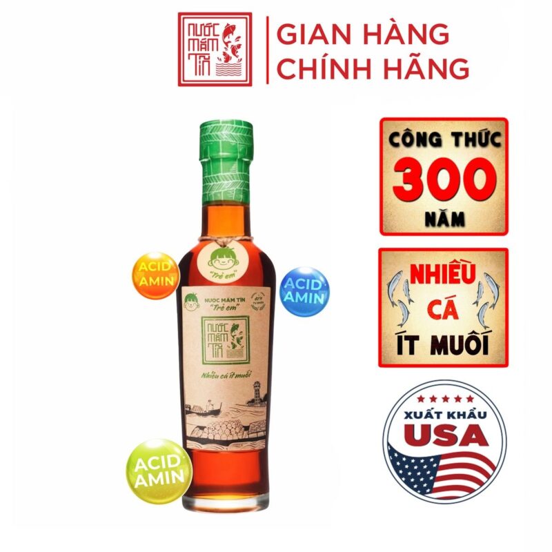 Chai nước mắm Tĩn trẻ em 42N 250ml cho bé ăn dặm
