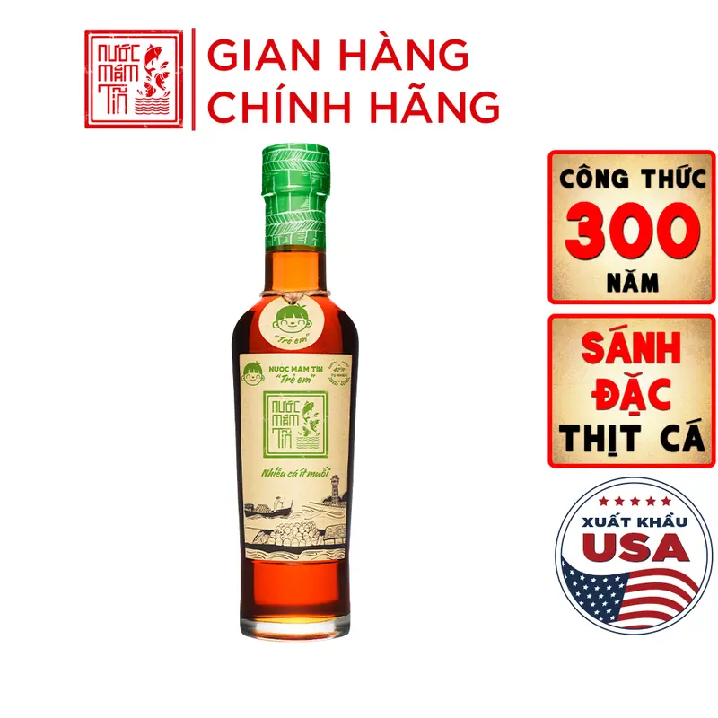 Nước mắm tĩn trẻ em cho bé ăn dặm độ đạm 42N - 250ml