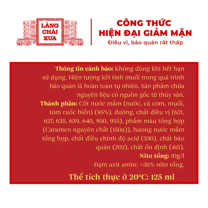 Alternative view of Nước mắm tôm biển hồng ngọc 125ml - làng chài xưa
