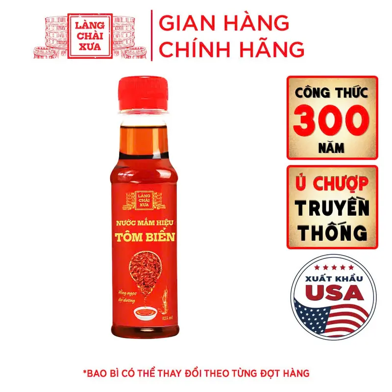 Nước mắm tôm biển hồng ngọc 125ml - làng chài xưa