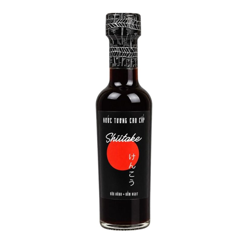 Chai thủy tinh nước tương Shiitake 250ml Làng Chài Xưa