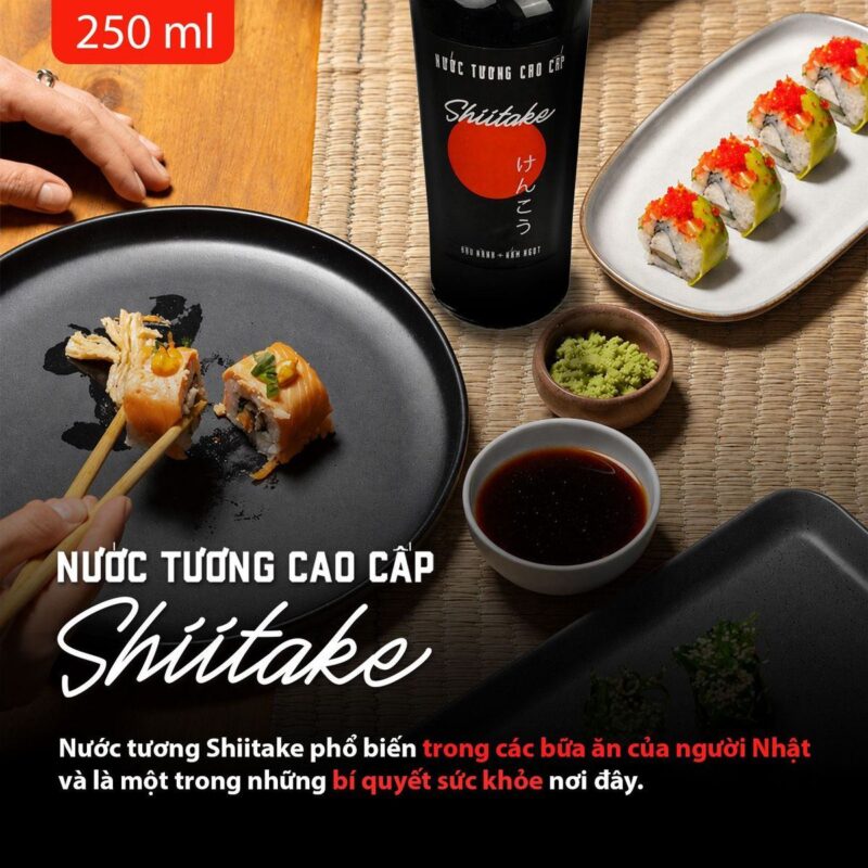 Nước tương Shiitake 250ml chấm sushi, sashimi