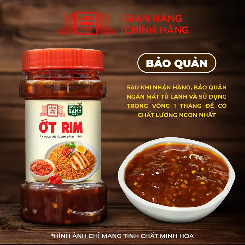 Alternative view of [Combo 2 Hũ] Ớt Rim Làng Chài Xưa 140g Ăn Ngon Với Mì, Bún, Bánh Tráng Nguyên Liệu Tươi – Thơm Ngon Đặc Biệt