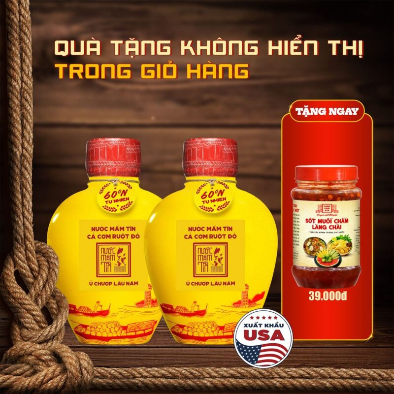 [Tặng Sốt Muối Chấm] COMBO 2 BÌNH GỐM 60 ĐỘ ĐẠM 500ML Nước mắm Tĩn cá cơm ruột đỏ rin nguyên chất truyền thống