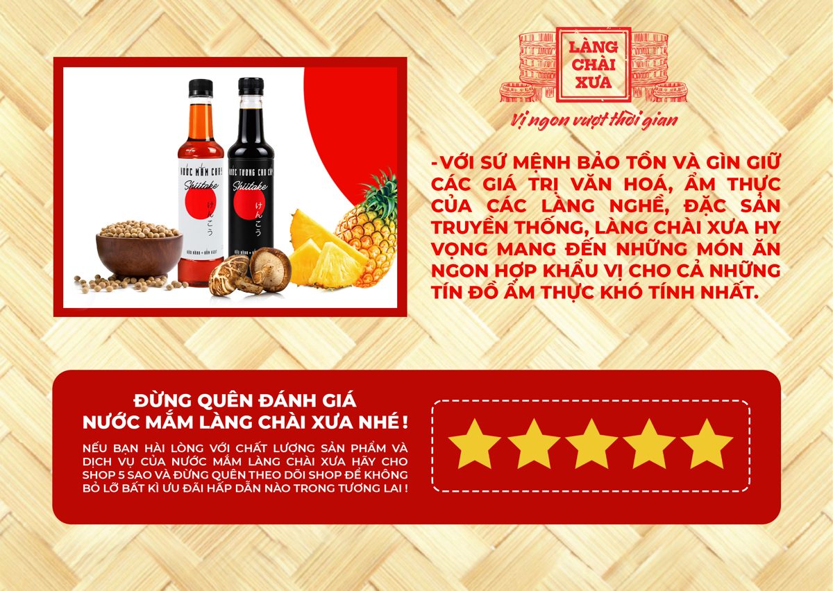 Thùng 6 Chai 3 Nước Tương và 3 Nước Mắm Chay Shiitake 525ml 33 Thùng 6 Chai 3 Nước Tương và 3 Nước Mắm Chay Shiitake 525ml