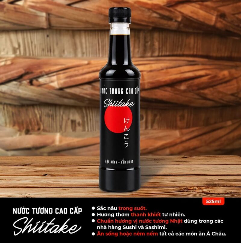 Thùng 6 Chai 3 Nước Tương và 3 Nước Mắm Chay Shiitake 525ml 25 Thùng 6 Chai 3 Nước Tương và 3 Nước Mắm Chay Shiitake 525ml
