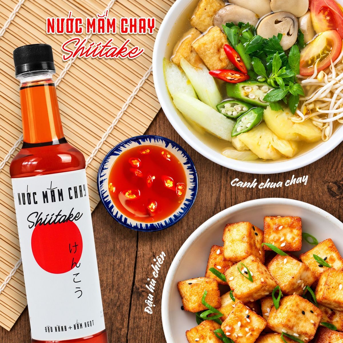 Thùng 6 Chai 3 Nước Tương và 3 Nước Mắm Chay Shiitake 525ml 32 Thùng 6 Chai 3 Nước Tương và 3 Nước Mắm Chay Shiitake 525ml