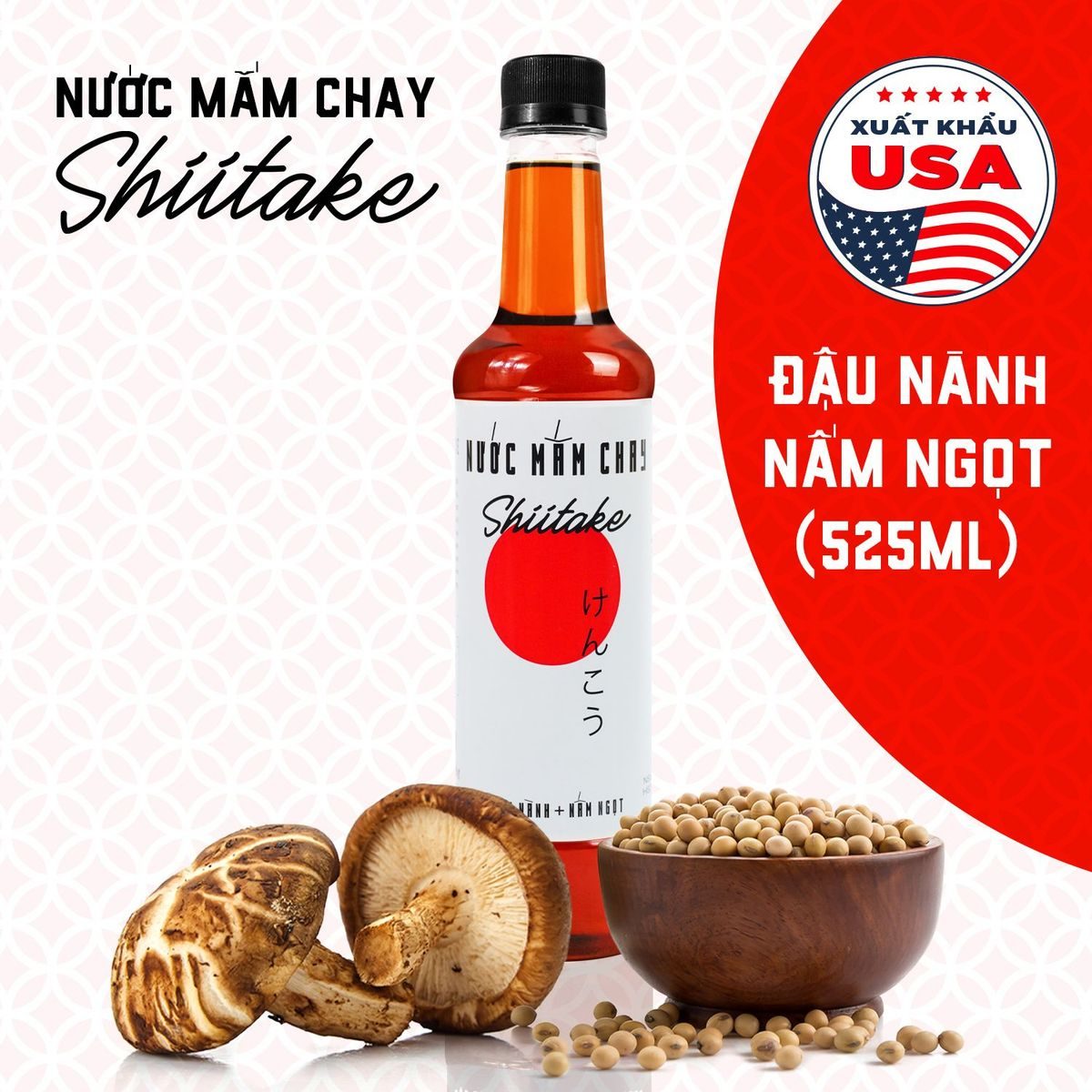 Thùng 6 Chai 3 Nước Tương và 3 Nước Mắm Chay Shiitake 525ml 30 Thùng 6 Chai 3 Nước Tương và 3 Nước Mắm Chay Shiitake 525ml