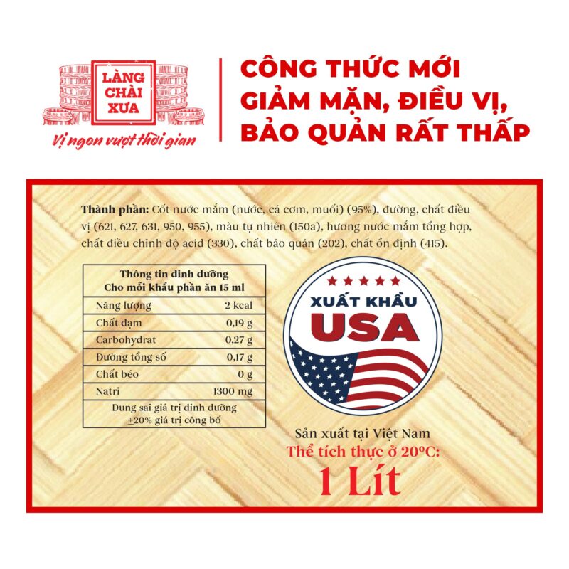 Alternative view of [Thùng 6 chai 1 lít] Nước chấm cá cơm than Làng Chài Xưa đặc biệt thanh dịu an toàn tiết kiệm