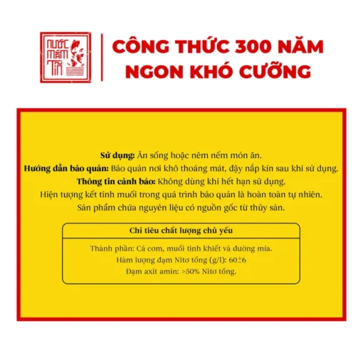 Combo 2 chai 500ml nước mắm tĩn cá cơm ruột đỏ độ đạm 60N chai thủy tinh - NMT - Ảnh 2