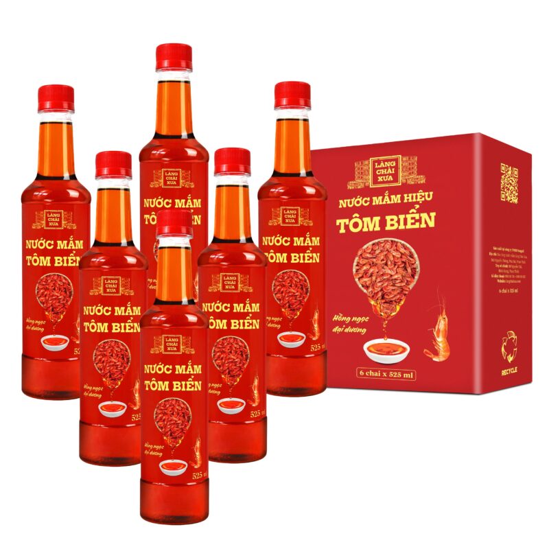 nước mắm nhỉ làng chài xưa hiệu tôm biển 525ml