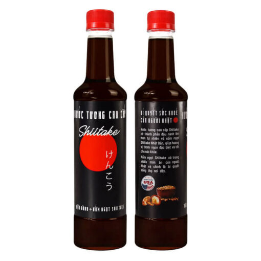 [THÙNG 6 CHAI] Nước Tương Shiitake 525ml - Làng Chài Xưa - Ảnh 3