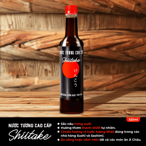 [THÙNG 6 CHAI] Nước Tương Shiitake 525ml - Làng Chài Xưa - Ảnh 5