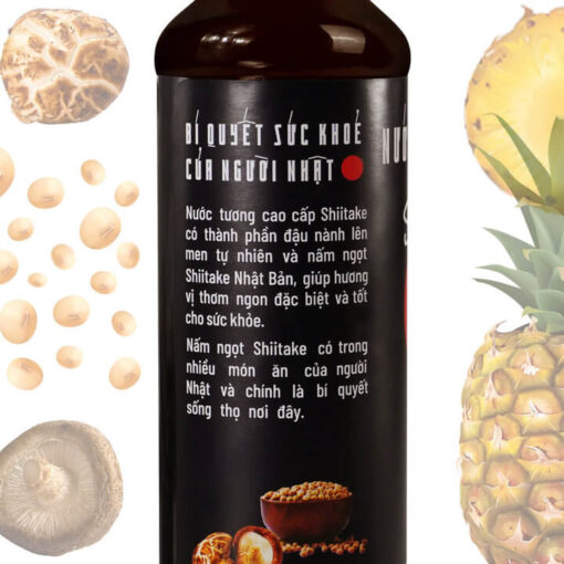 [THÙNG 6 CHAI] Nước Tương Shiitake 525ml - Làng Chài Xưa - Ảnh 4