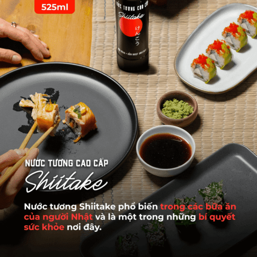 [THÙNG 6 CHAI] Nước Tương Shiitake 525ml - Làng Chài Xưa - Ảnh 6