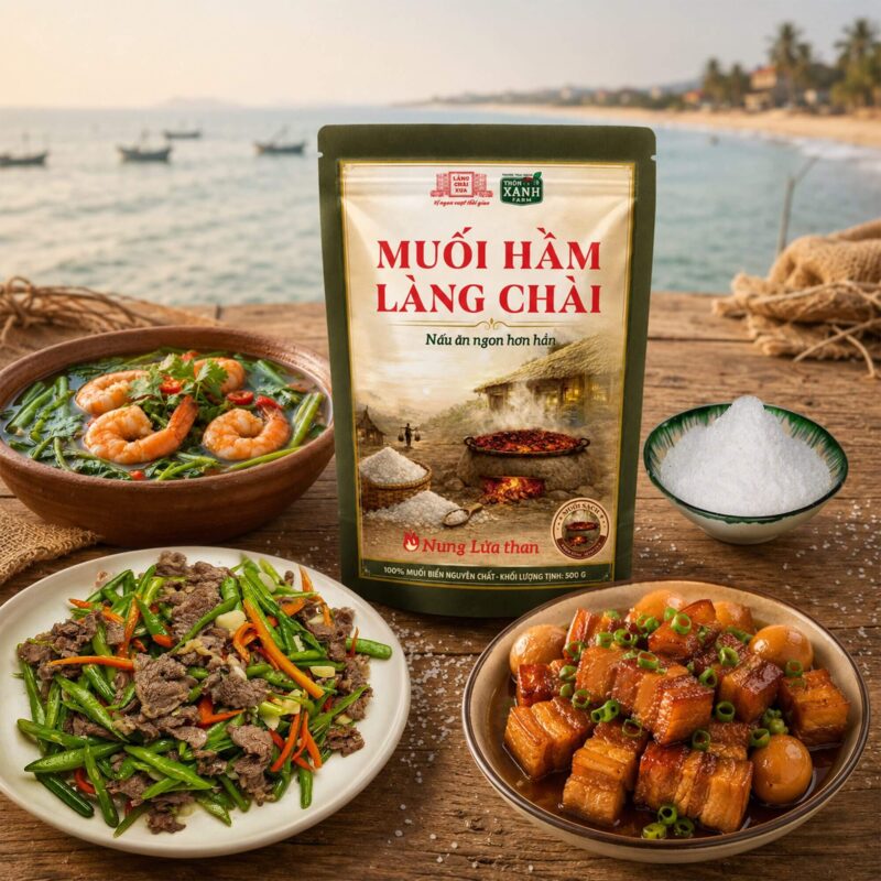 tui zip 500g muoi ham lang chai xua nau nung lua than 100 muoi bien nguyen chat 5