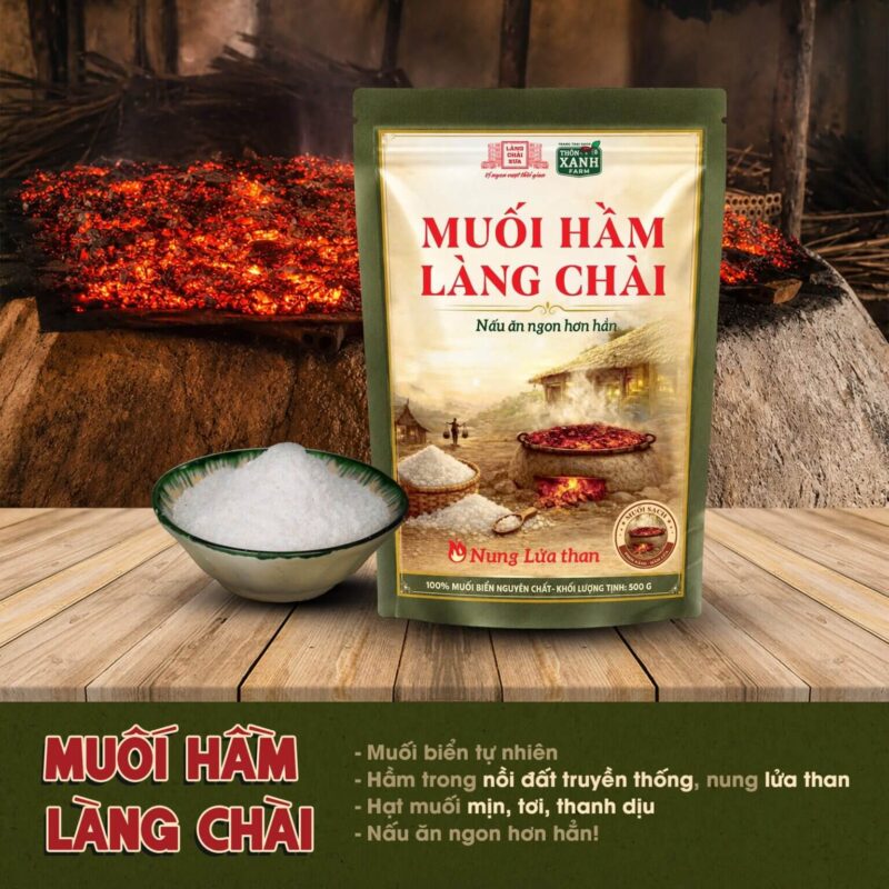 tui zip 500g muoi ham lang chai xua nau nung lua than 100 muoi bien nguyen chat 7